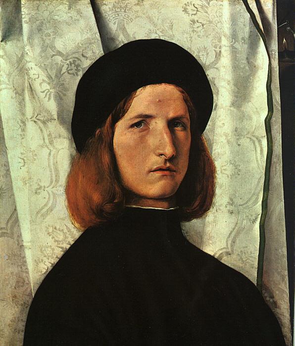 Lorenzo Lotto Portrait of a Young Man   cc Sweden oil painting art